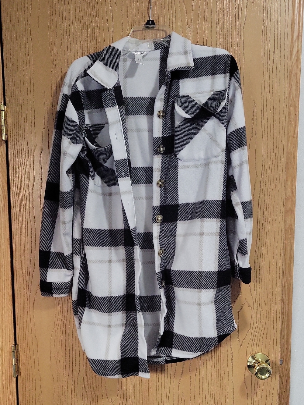 Fleece Plaid Shirt/Duster